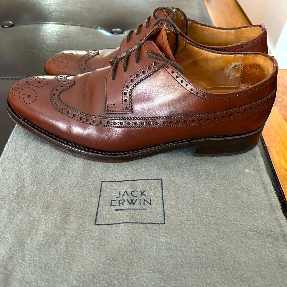 Jack Erwin Wingtip Oxfords in Brown